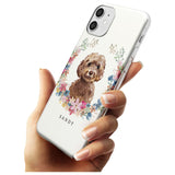 Brown Cockapoo - Watercolour Dog Portrait Slim TPU Phone Case for iPhone 11