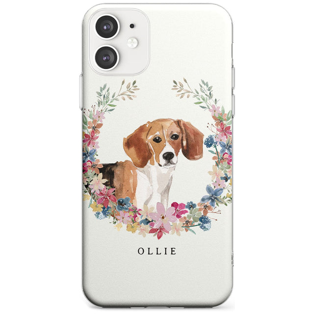 Beagle - Watercolour Dog Portrait Slim TPU Phone Case for iPhone 11