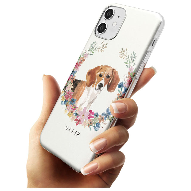 Beagle - Watercolour Dog Portrait Slim TPU Phone Case for iPhone 11