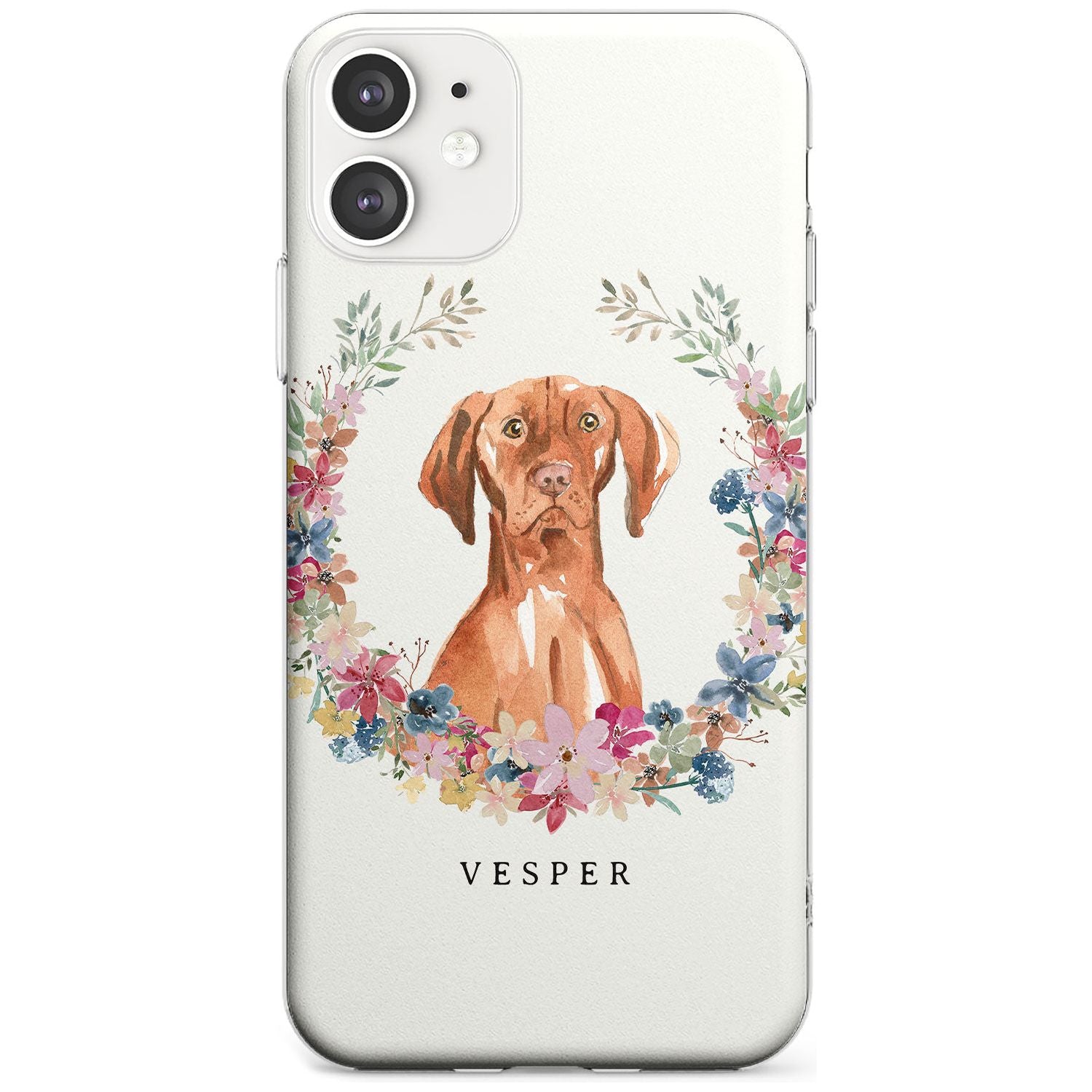 Hungarian Vizsla - Watercolour Dog Portrait Slim TPU Phone Case for iPhone 11
