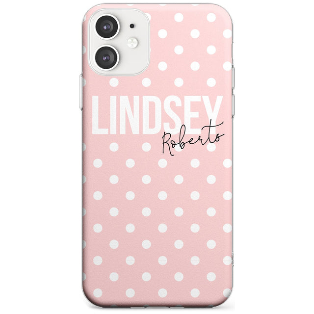 Custom Pink Polka iPhone Case  Slim Case Custom Phone Case - Case Warehouse