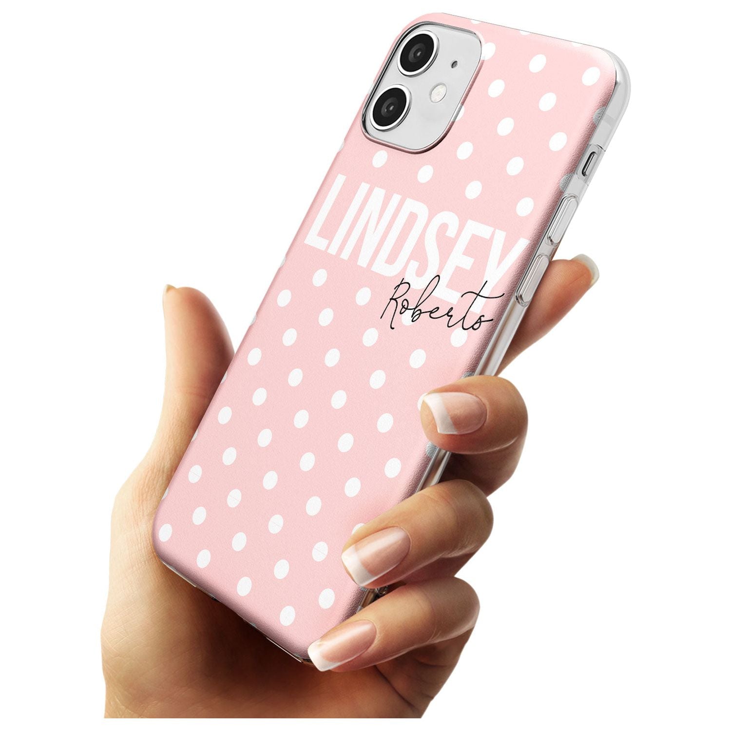 Custom Pink Polka iPhone Case   Custom Phone Case - Case Warehouse