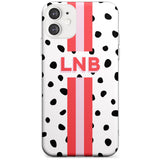 Custom Polka & Pink Stripe iPhone Case  Slim Case Custom Phone Case - Case Warehouse