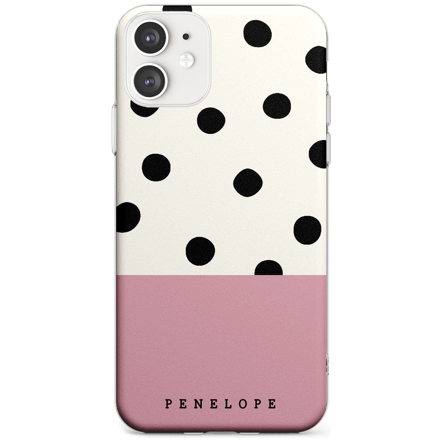 Pink Border Polka Dot iPhone Case  Slim Case Custom Phone Case - Case Warehouse