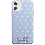 Simple Light Blue Dots iPhone Case  Slim Case Custom Phone Case - Case Warehouse