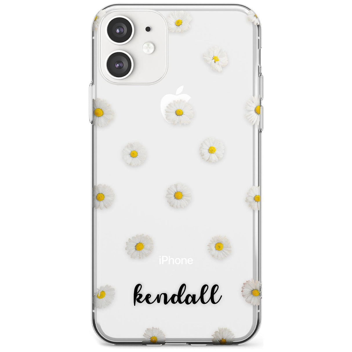 White Daisies & Cursive iPhone Case  Slim Case Custom Phone Case - Case Warehouse