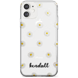 White Daisies & Cursive iPhone Case  Slim Case Custom Phone Case - Case Warehouse