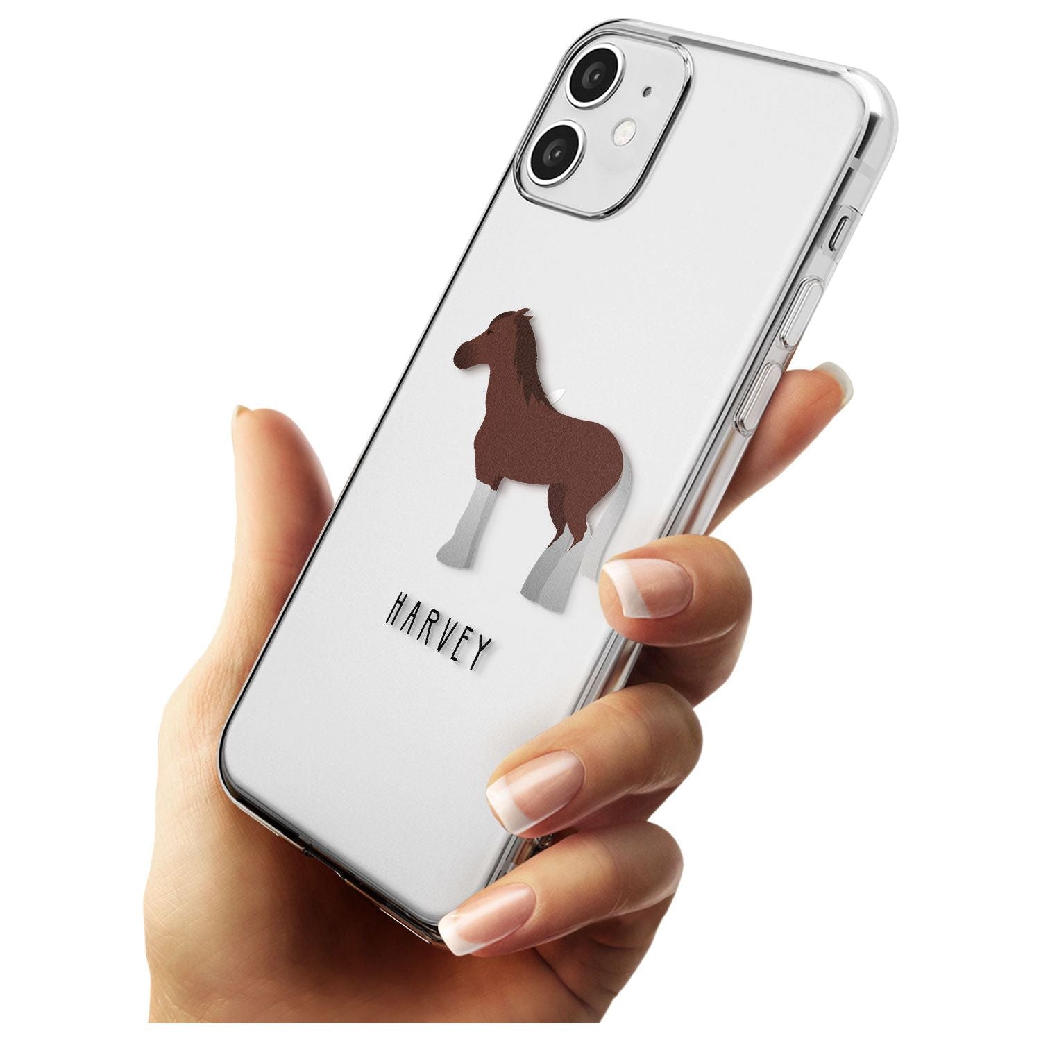 Personalised Brown Horse Slim TPU Phone Case for iPhone 11