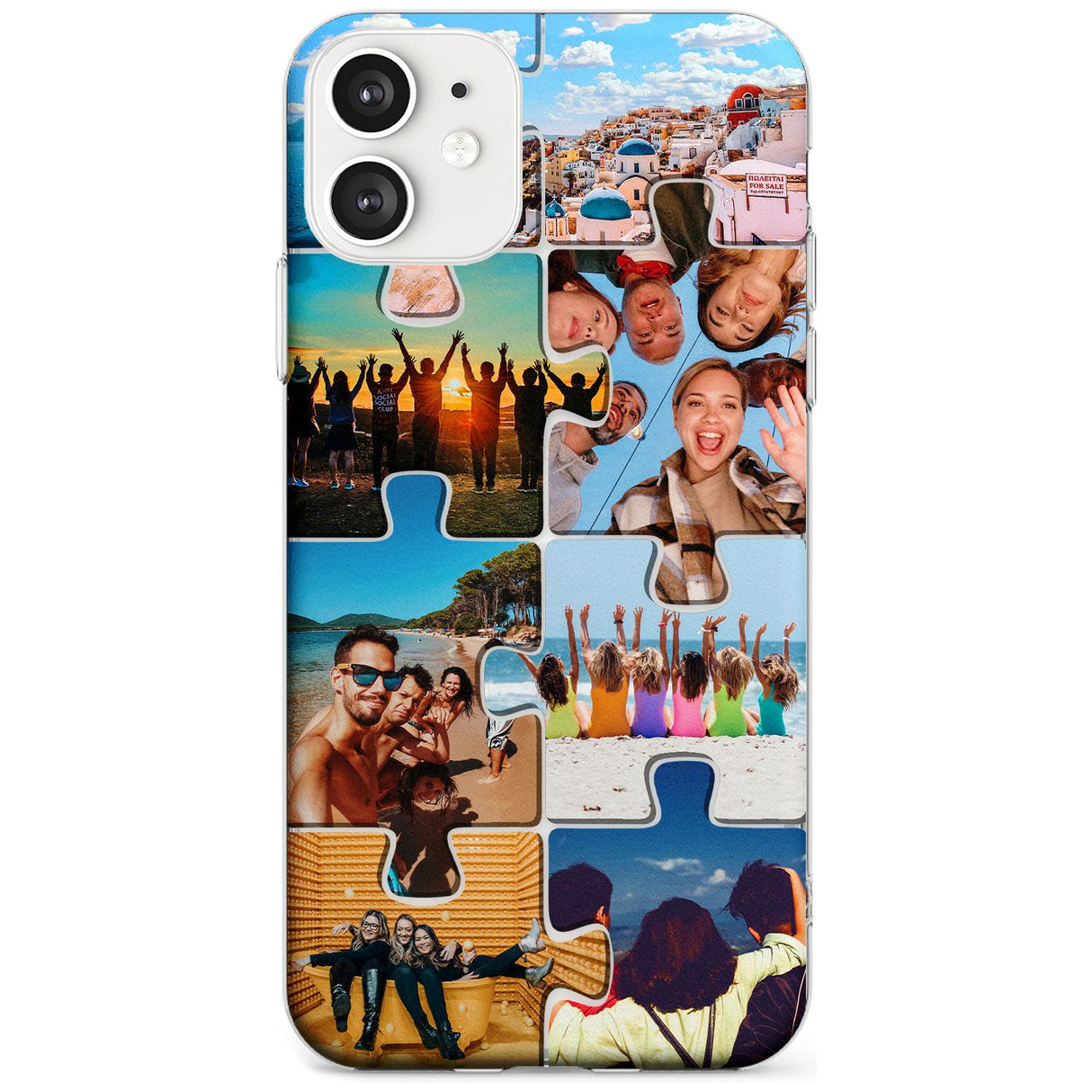 Personalised Jigsaw Photo Grid Slim TPU Phone Case for iPhone 11