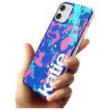 Navy, Turquoise + Purple - Marbled iPhone Case   Custom Phone Case - Case Warehouse