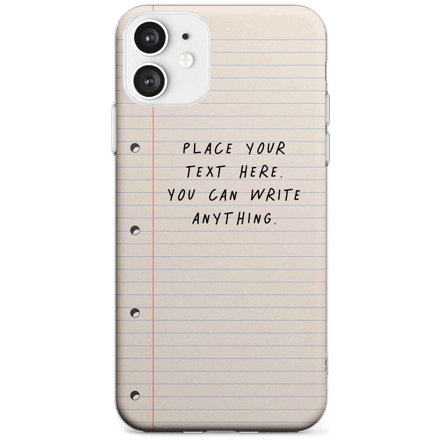 Custom School Paper Black Impact Phone Case for iPhone 11