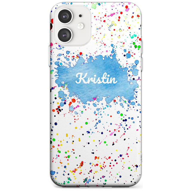 Rainbow Paint Splatter iPhone Case  Slim Case Custom Phone Case - Case Warehouse