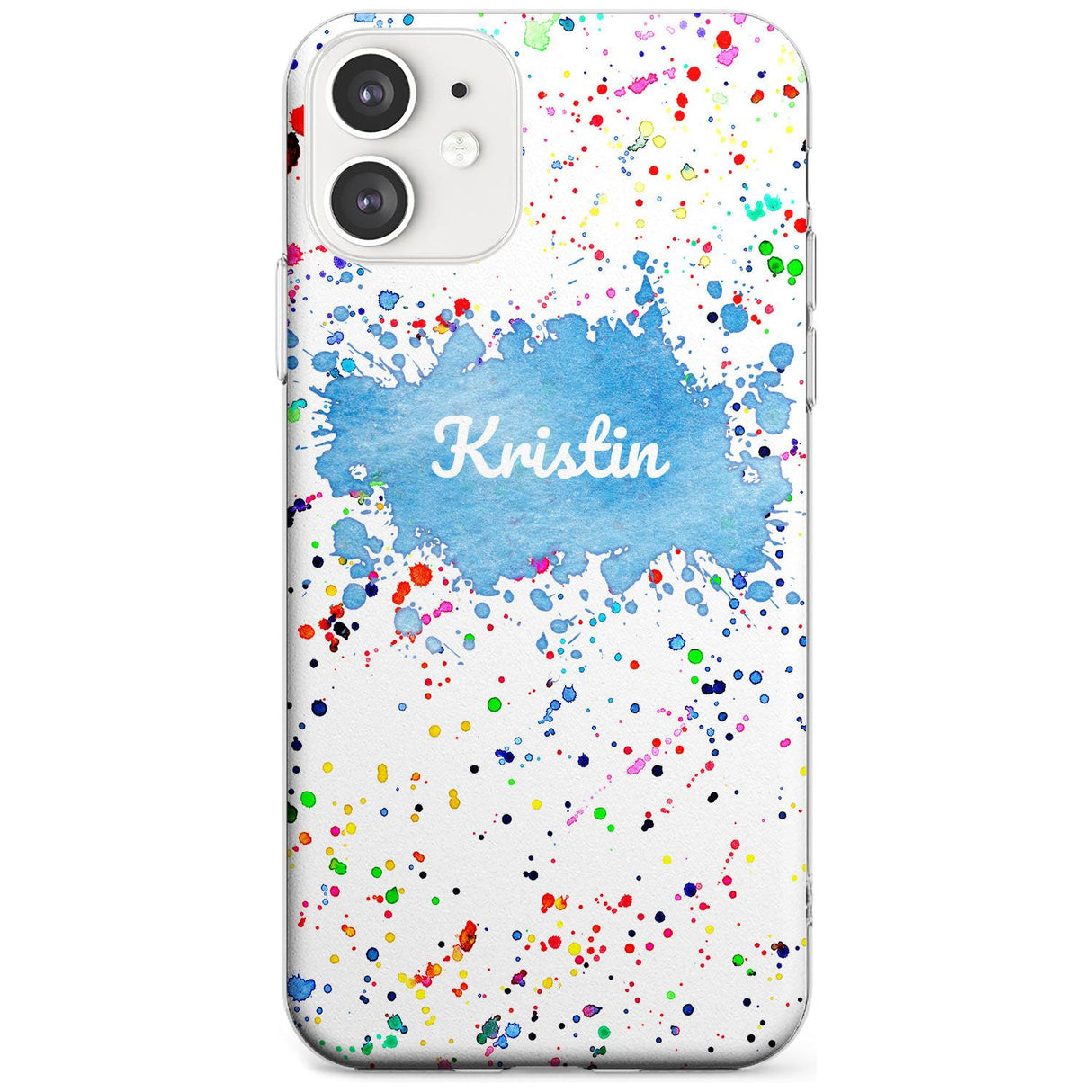 Rainbow Paint Splatter iPhone Case  Slim Case Custom Phone Case - Case Warehouse