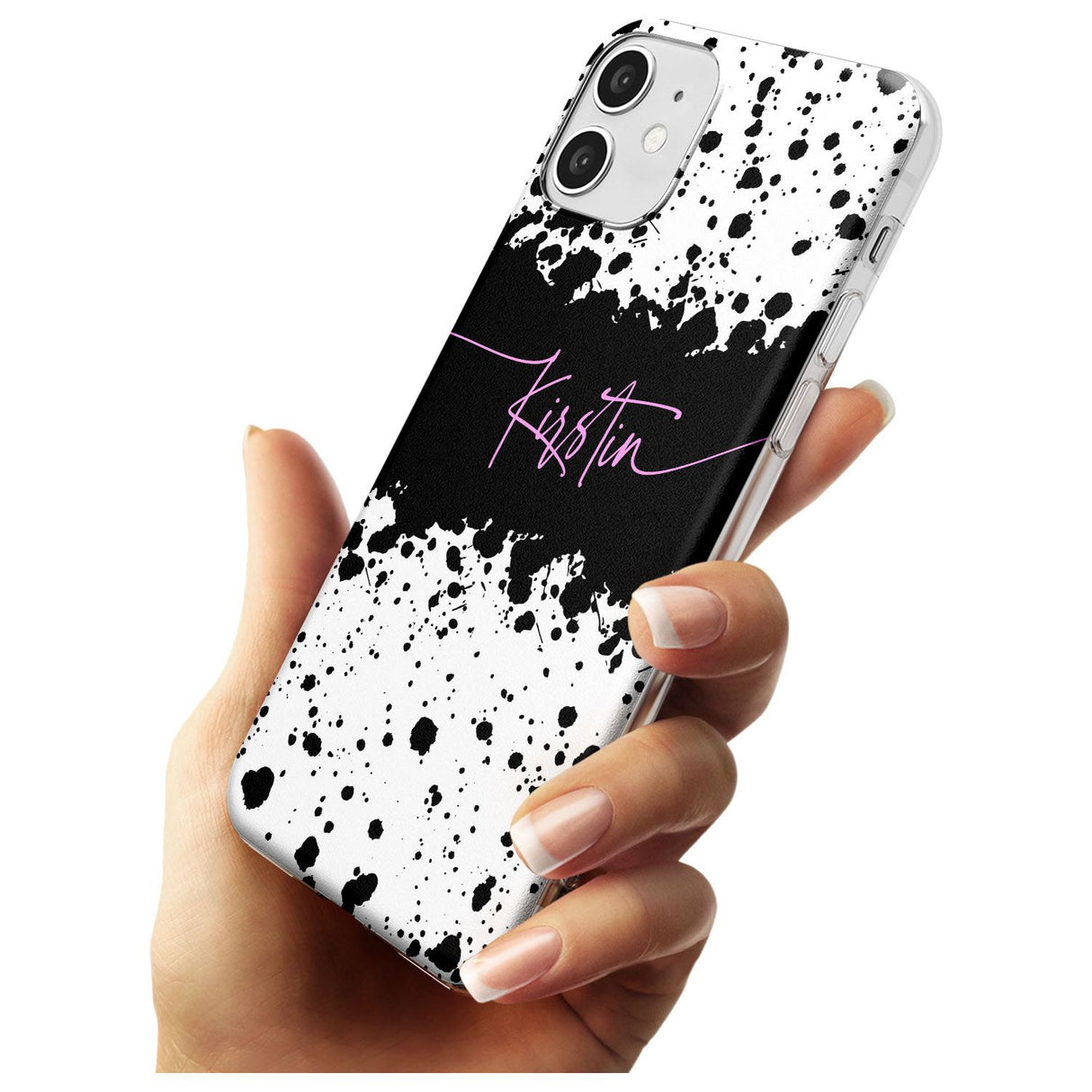 Black & White Paint Splatters iPhone Case   Custom Phone Case - Case Warehouse