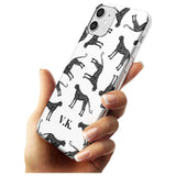 Personalised Cheetah Pattern: Black & White Black Impact Phone Case for iPhone 11