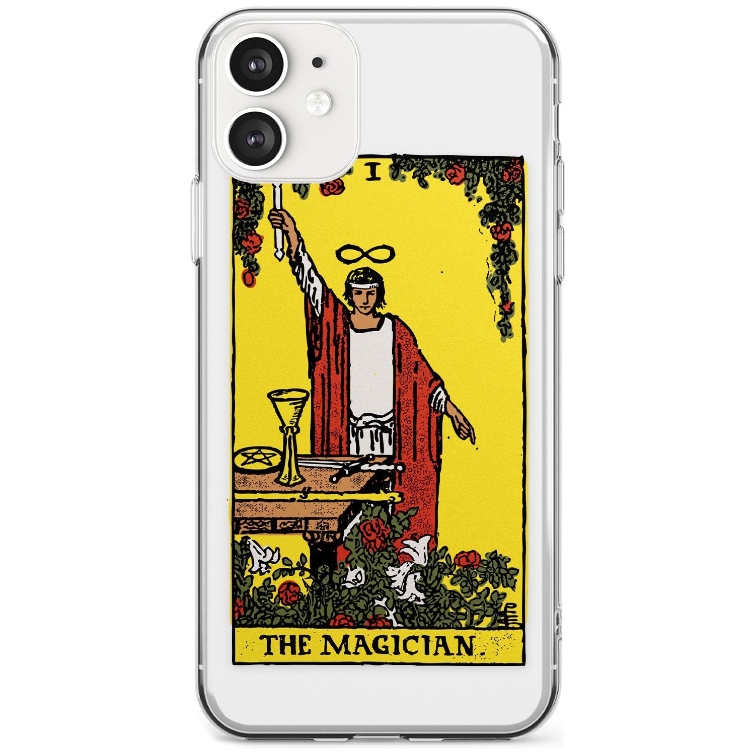 The Magician Tarot Card - Colour Black Impact Phone Case for iPhone 11