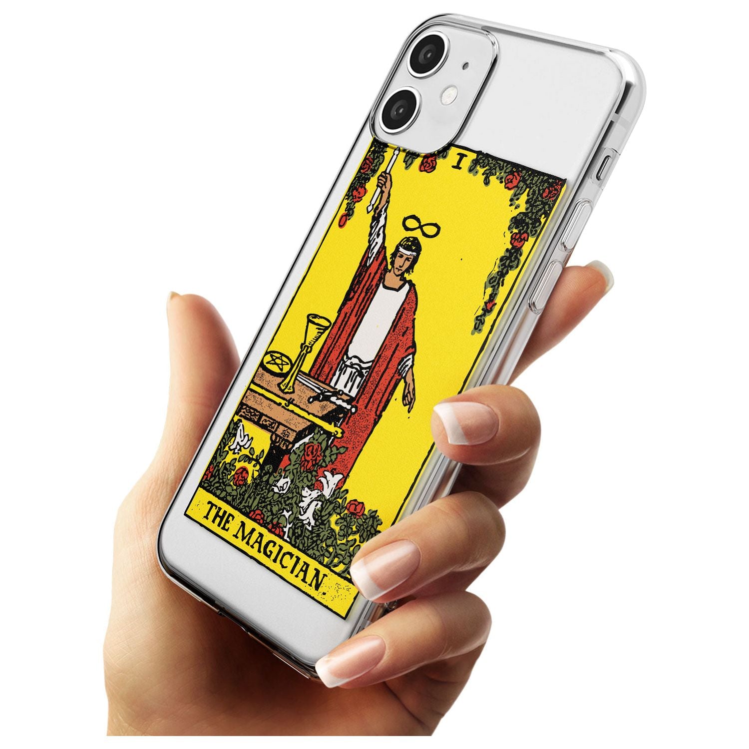 The Magician Tarot Card - Colour Black Impact Phone Case for iPhone 11