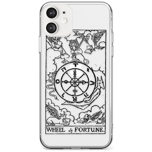 Wheel of Fortune Tarot Card - Transparent Black Impact Phone Case for iPhone 11