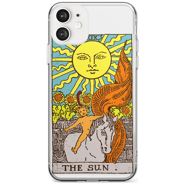 The Sun Tarot Card - Colour Black Impact Phone Case for iPhone 11