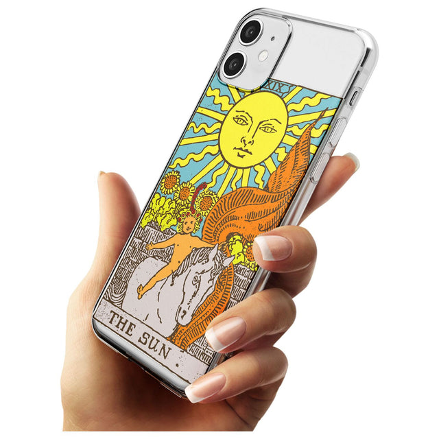 The Sun Tarot Card - Colour Black Impact Phone Case for iPhone 11