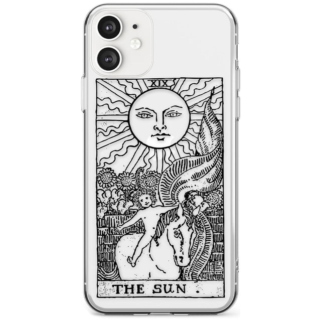 The Sun Tarot Card - Transparent Black Impact Phone Case for iPhone 11