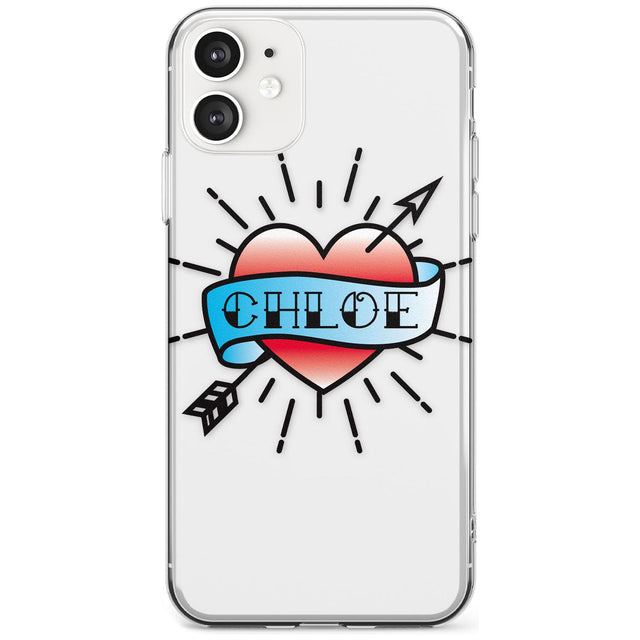 Custom Heart Tattoo Black Impact Phone Case for iPhone 11