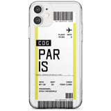 Paris Boarding Pass iPhone Case  Slim Case Custom Phone Case - Case Warehouse