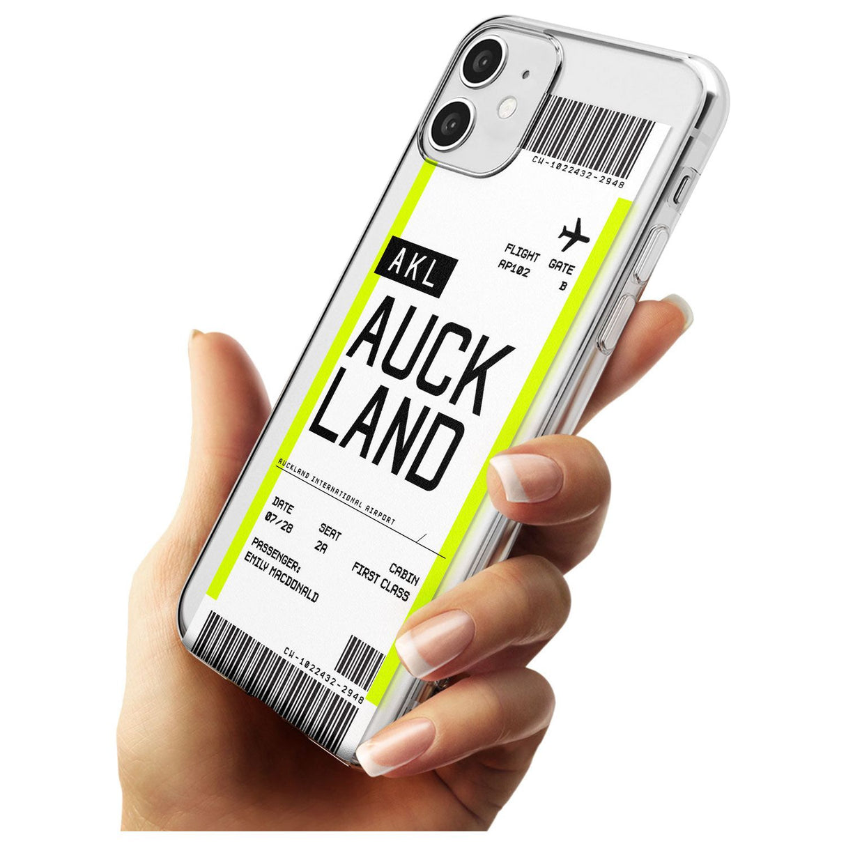 Auckland Boarding Pass iPhone Case   Custom Phone Case - Case Warehouse