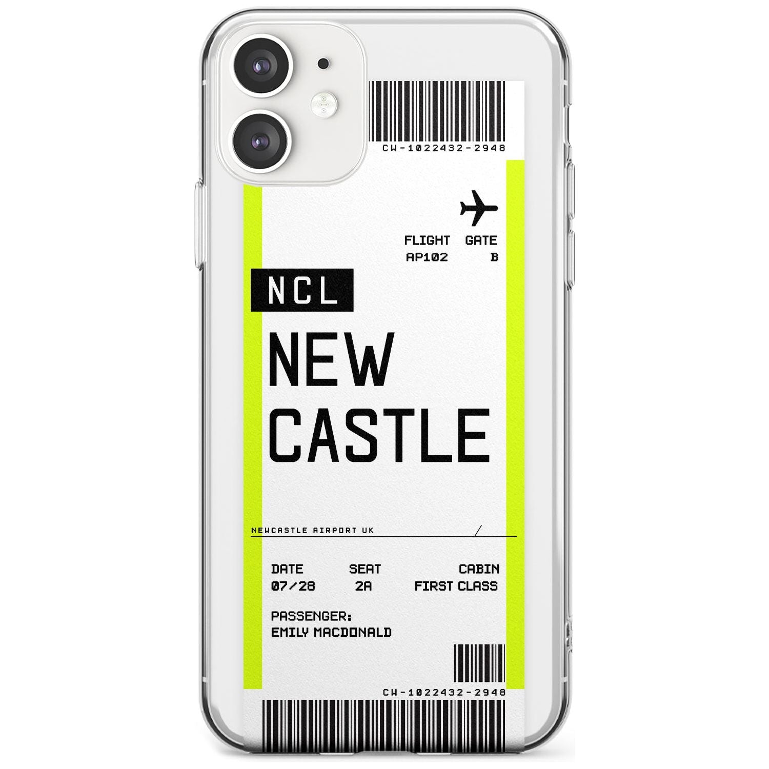 Newcastle Boarding Pass  Slim Case Custom Phone Case - Case Warehouse