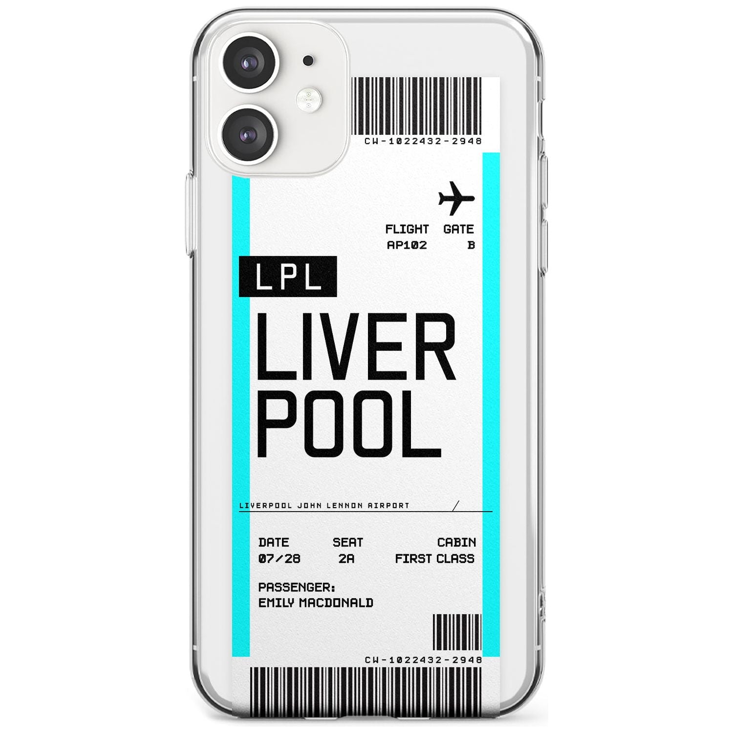 Liverpool Boarding Pass  Slim Case Custom Phone Case - Case Warehouse