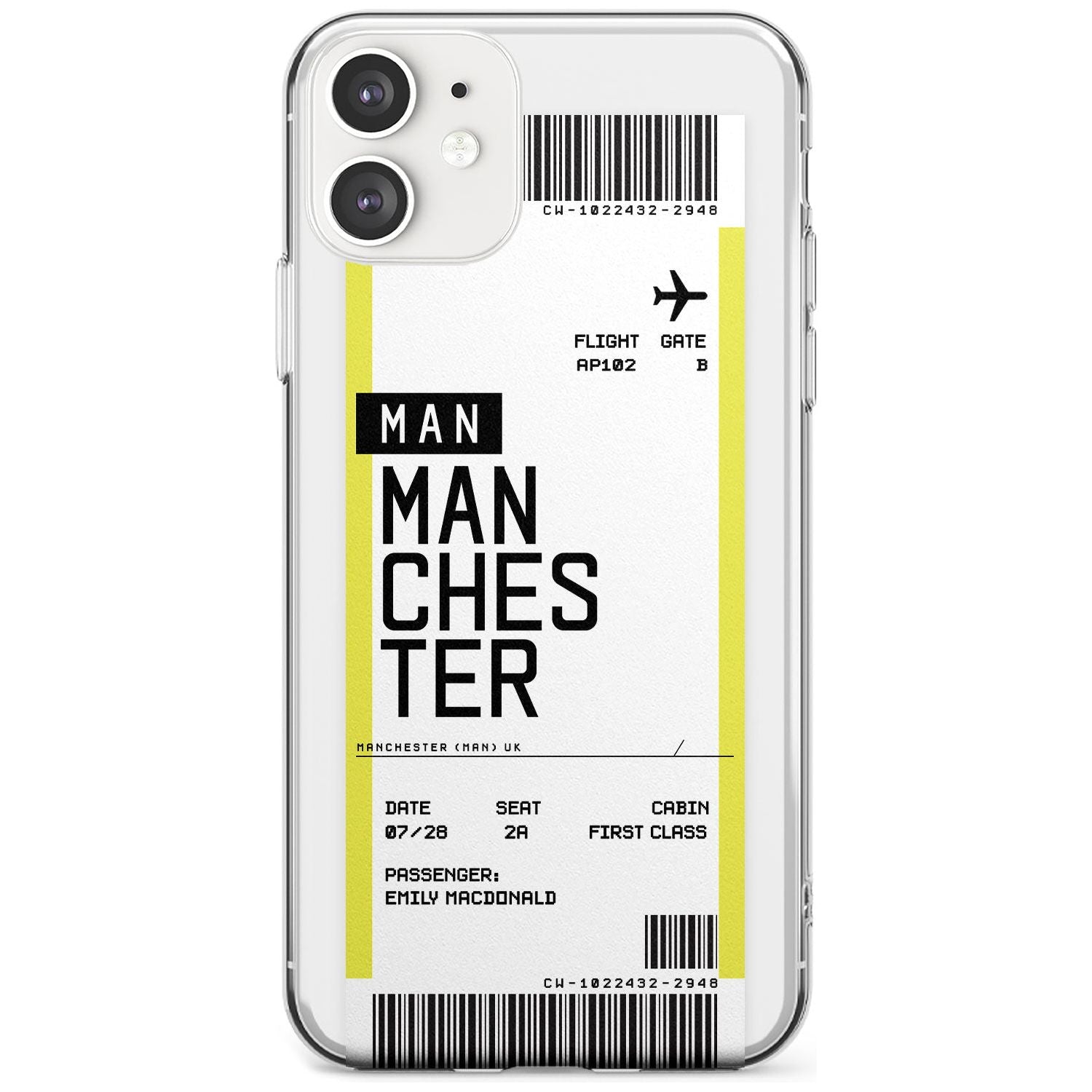 Manchester Boarding Pass  Slim Case Custom Phone Case - Case Warehouse