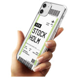 Stockholm Boarding Pass iPhone Case   Custom Phone Case - Case Warehouse