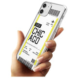 Chicago Boarding Pass iPhone Case   Custom Phone Case - Case Warehouse