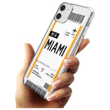 Miami Boarding Pass iPhone Case   Custom Phone Case - Case Warehouse