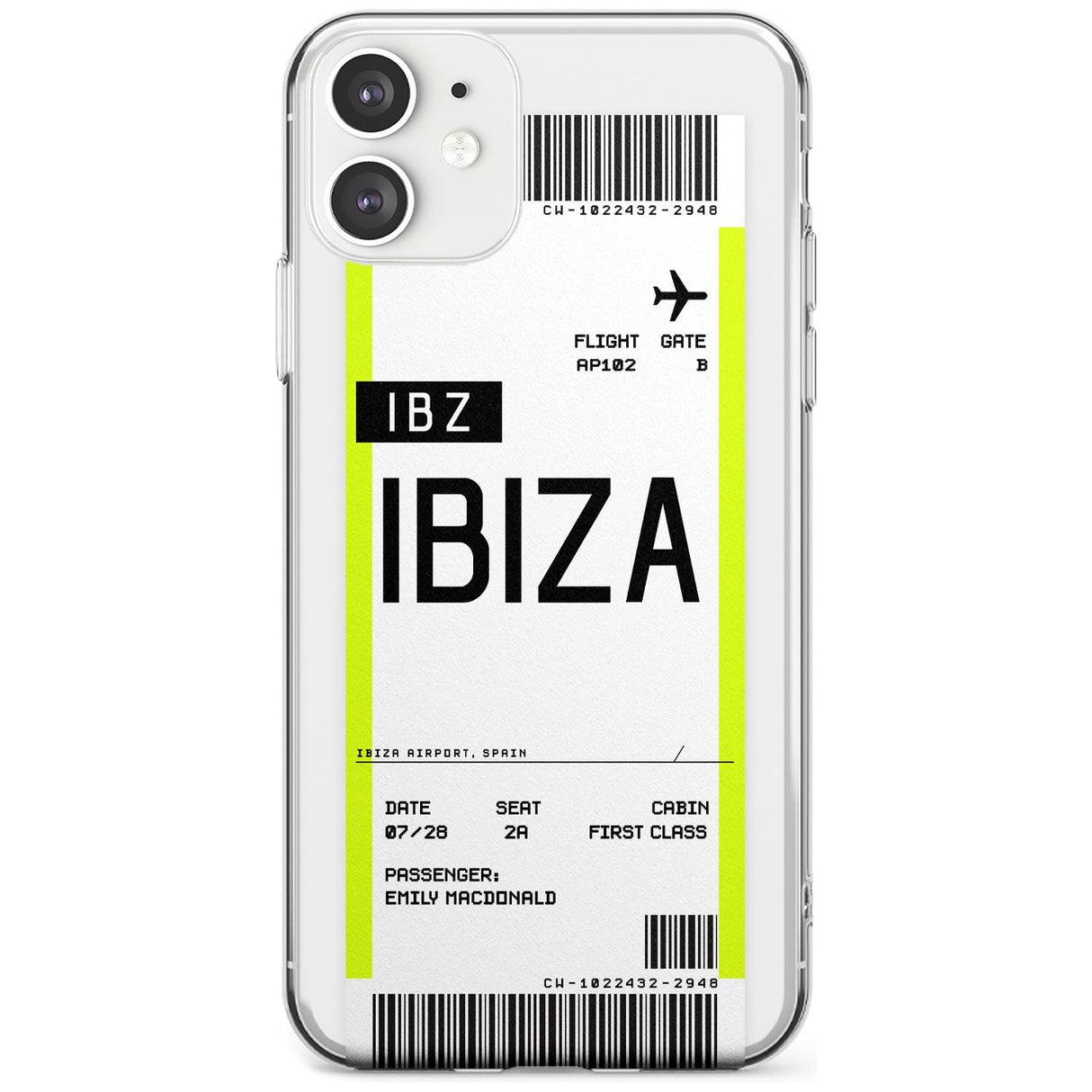 Ibiza Boarding Pass iPhone Case  Slim Case Custom Phone Case - Case Warehouse