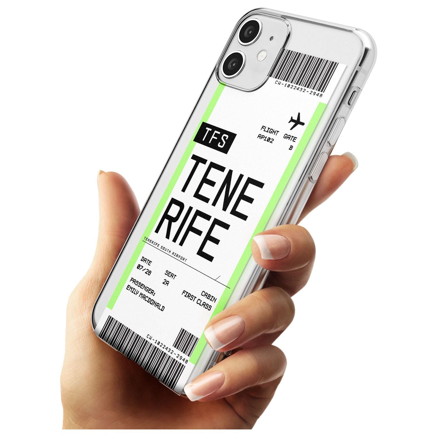 Tenerife Boarding Pass iPhone Case   Custom Phone Case - Case Warehouse
