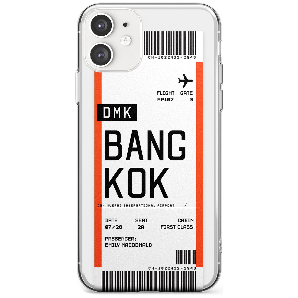 Bangkok Boarding Pass iPhone Case  Slim Case Custom Phone Case - Case Warehouse