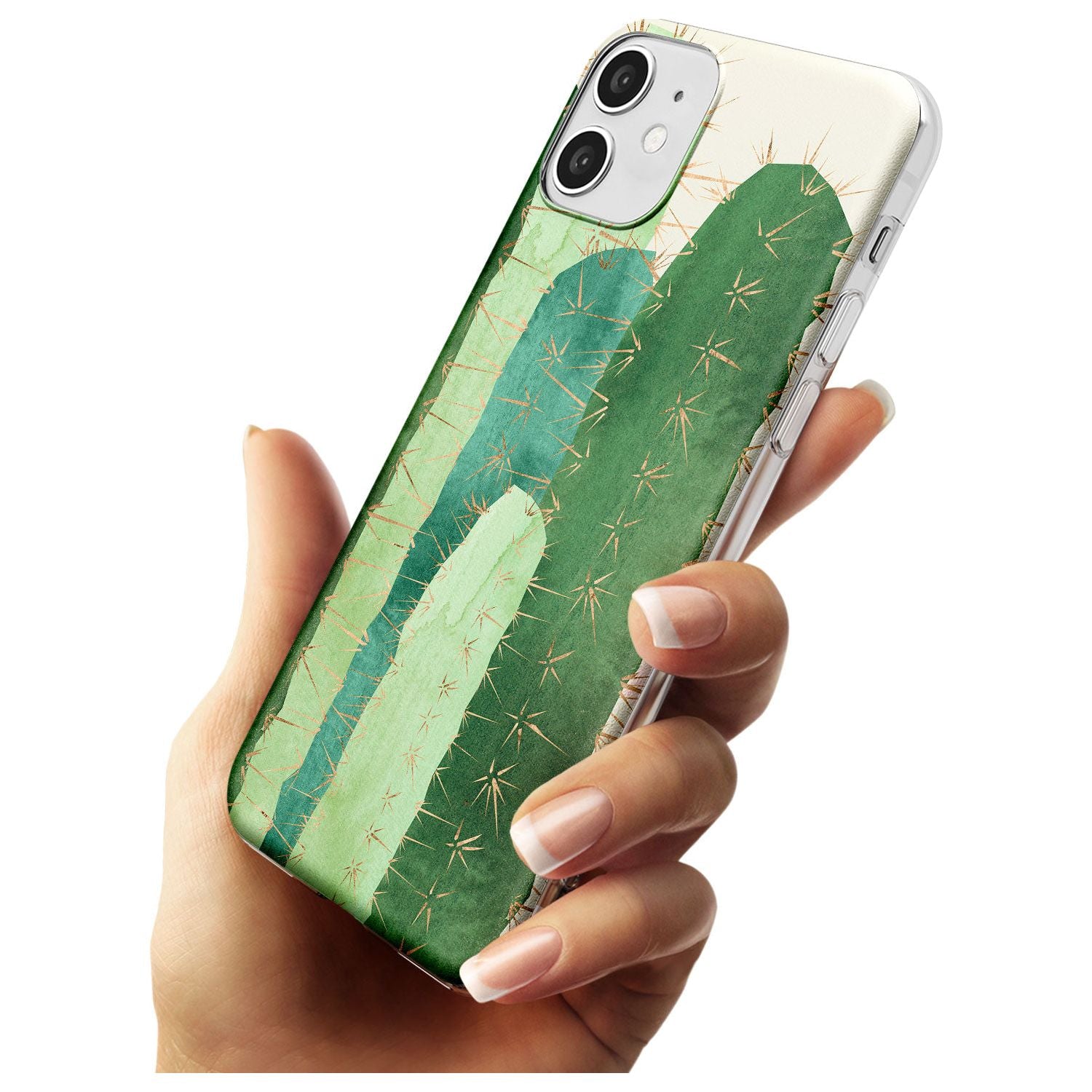 Large Cacti Mix Design Slim TPU Phone Case for iPhone 11