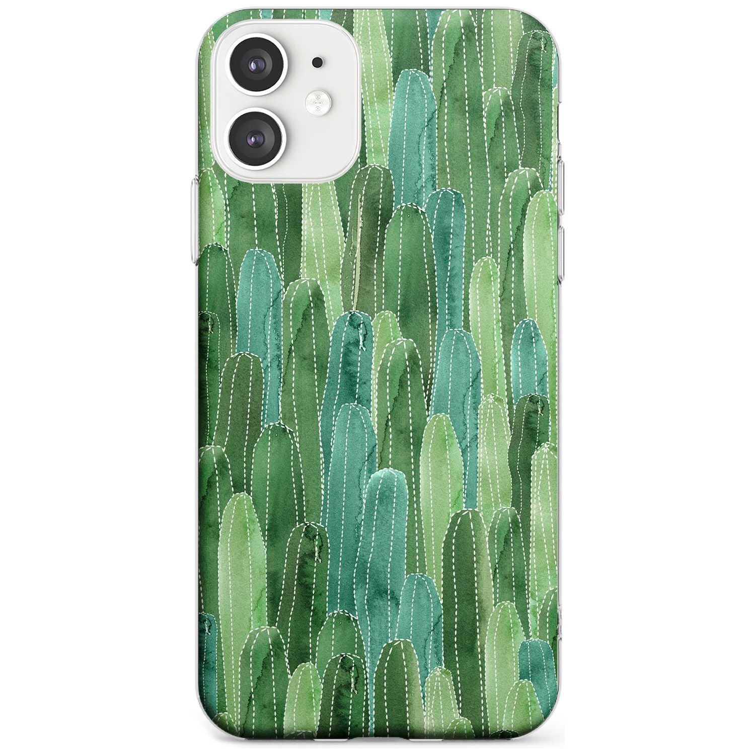 Skinny Cacti Pattern Design Slim TPU Phone Case for iPhone 11