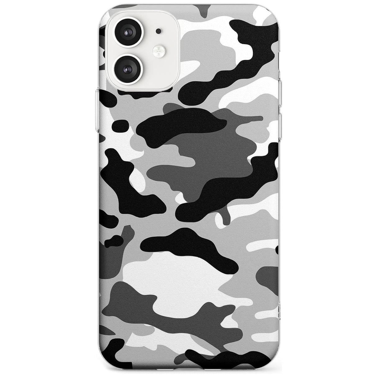 Grey Camo Slim TPU Phone Case for iPhone 11