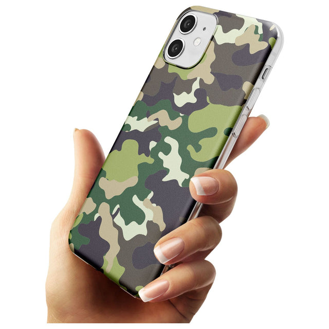 Green Camo Slim TPU Phone Case for iPhone 11