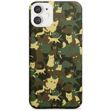 Forest Green Cat Camouflage Pattern Slim TPU Phone Case for iPhone 11