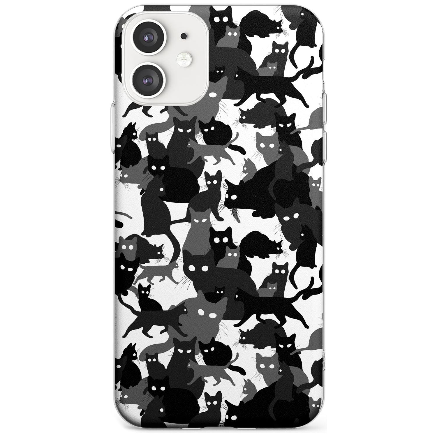 Black & White Cat Camouflage iPhone Case  Slim Case Phone Case - Case Warehouse