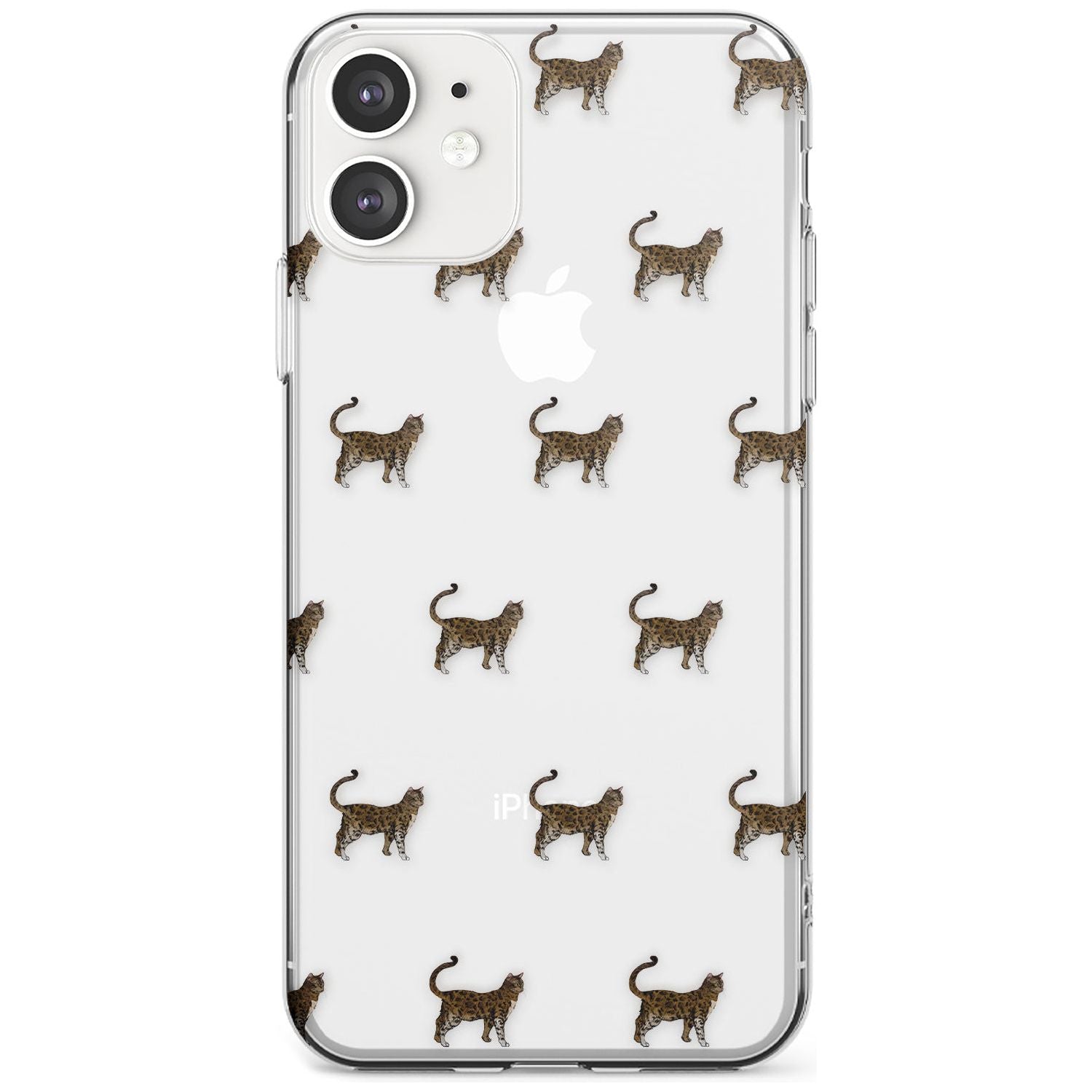 Bengal Cat Pattern Slim TPU Phone Case for iPhone 11