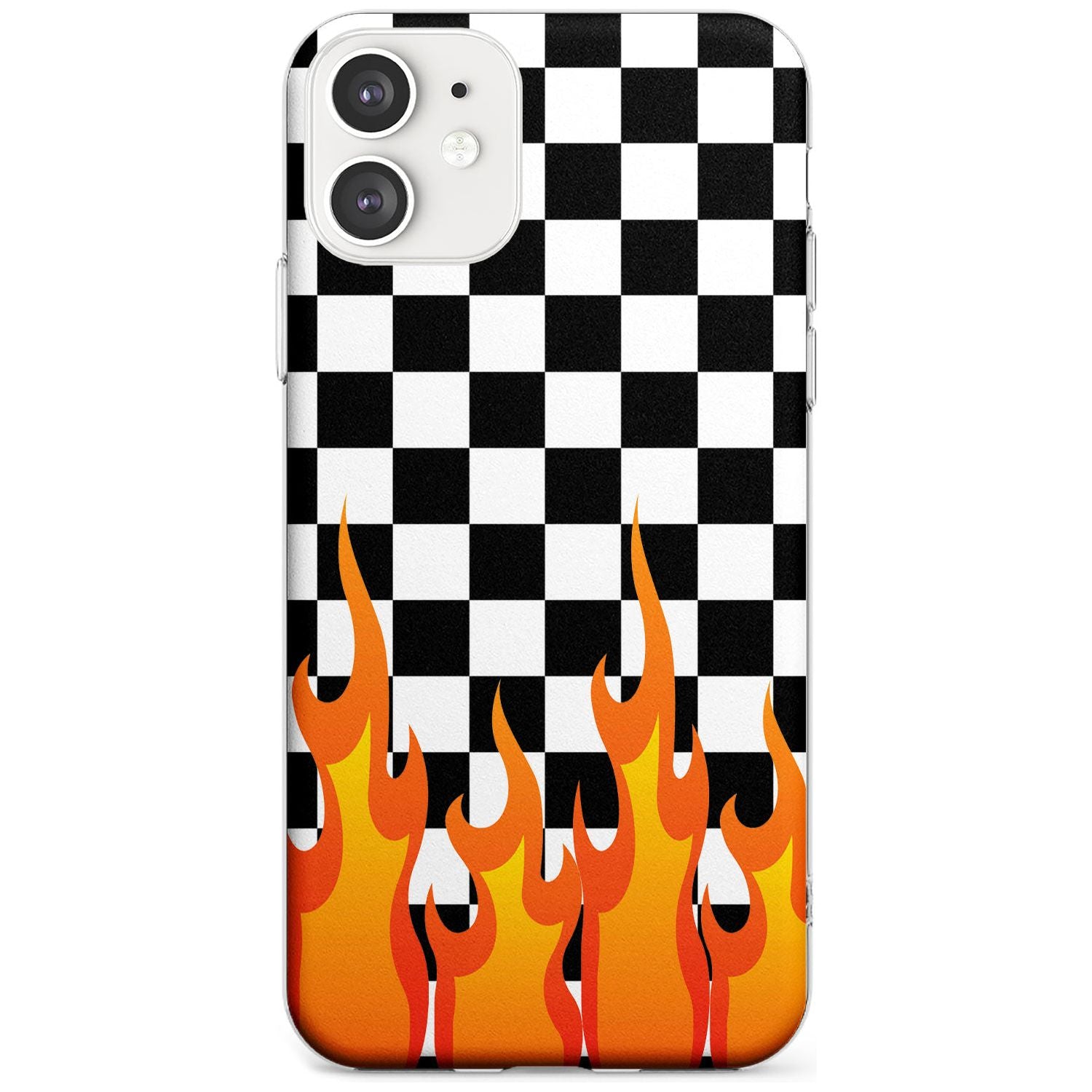 Checkered Fire iPhone Case  Slim Case Phone Case - Case Warehouse