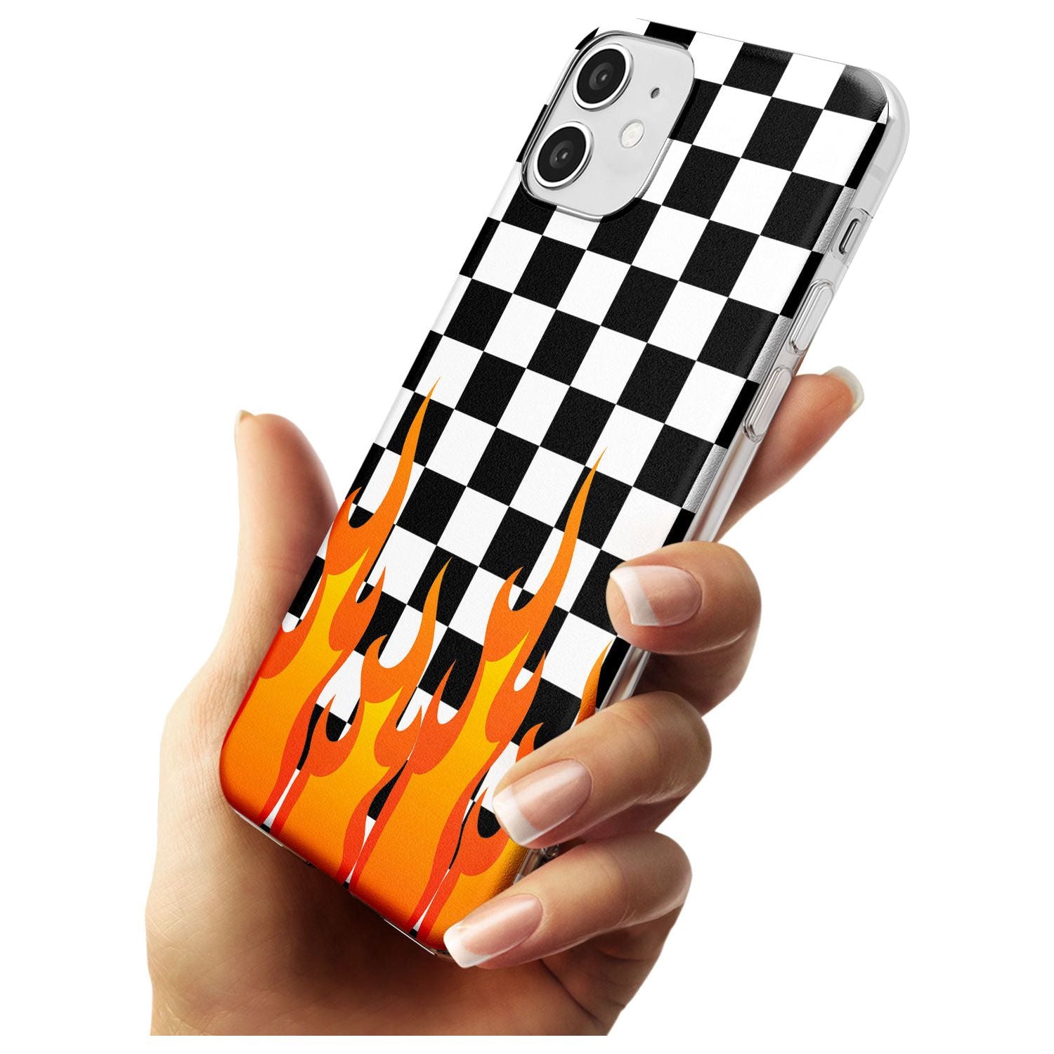 Checkered Fire iPhone Case   Phone Case - Case Warehouse