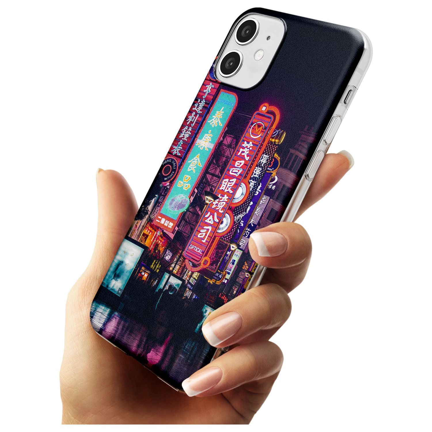 Busy Street - Neon Cities Photographs Slim TPU Phone Case for iPhone 11