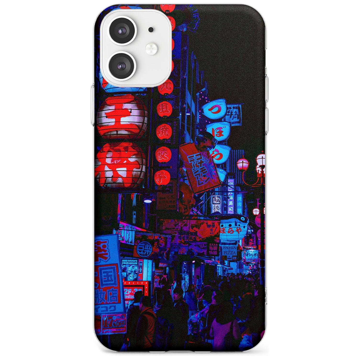 Red & Turquoise - Neon Cities Photographs Slim TPU Phone Case for iPhone 11