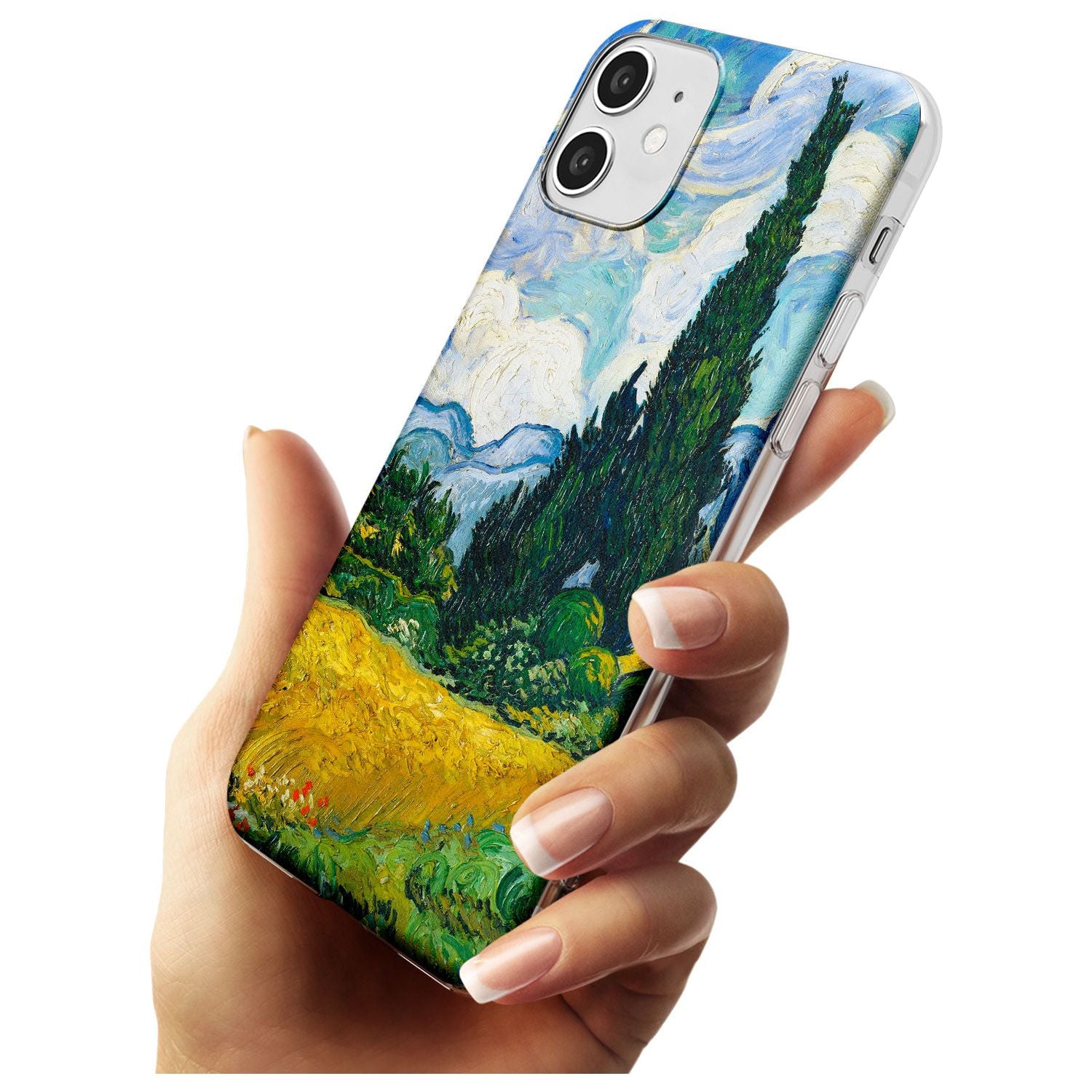 Wheat Field with Cypresses by Vincent Van Gogh Black Impact Phone Case for iPhone 11