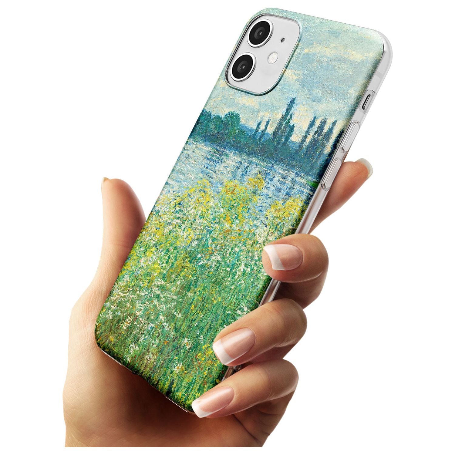 Banks of the Seine by Claude Monet Black Impact Phone Case for iPhone 11